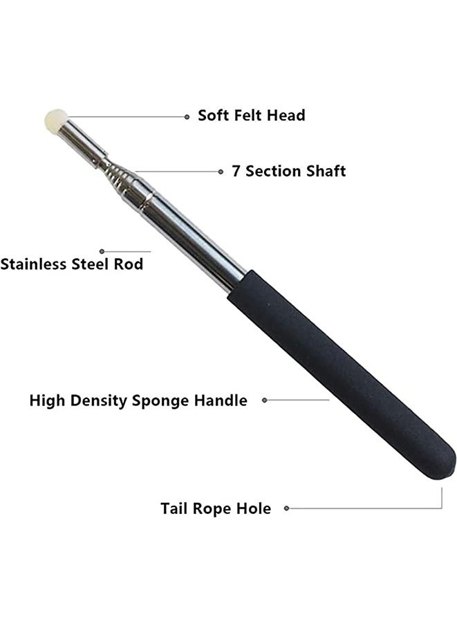 Telescopic Teachers Pointer,with Light Teacher Pointer for Classroom Presentation Pointers Telescopic Pointer Stick with Hand Lanyard Hand Pointer Extendable Pointer