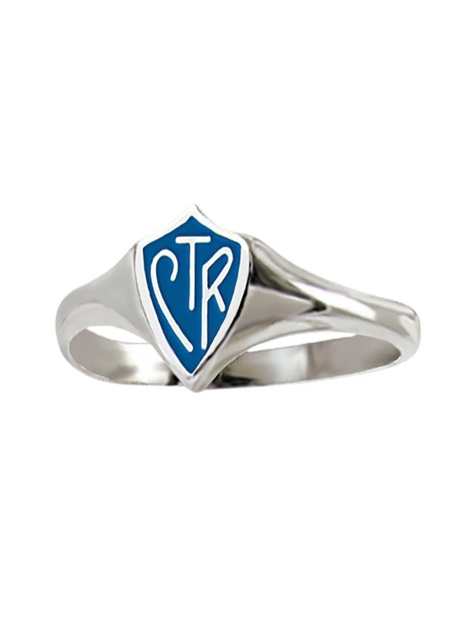 Ringmasters Blue Mini CTR LDS CTR Ring Choose the Right Faith Ring | Keepsake LDS Jewelry - Image 1