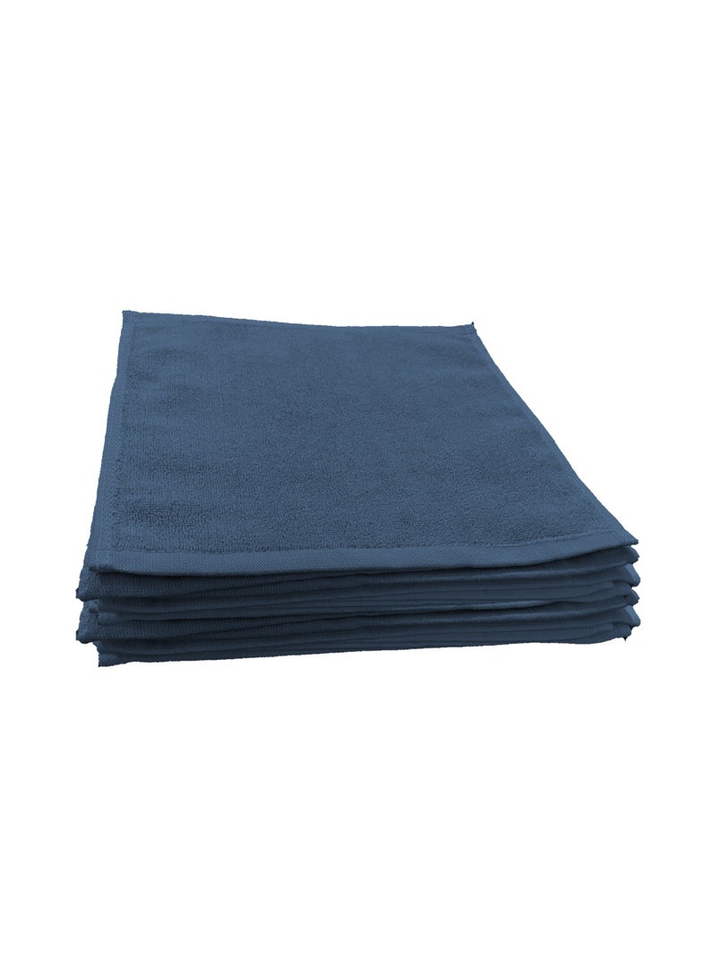 MAXQON 8-Pieces Towel Set - 100% Cotton 600 GSM, 2xBath Towel(70x140cm), 2xHand Towel(45x75cm), 4xFace Towel(30x30cm), Highly Absorbent Super Durable, Color-Dark Blue  - Image 5