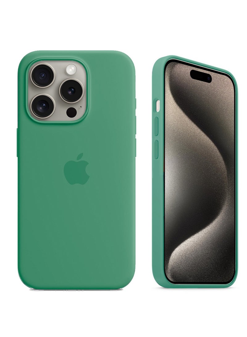 Wtech Soft Liquid Silicone Case Cover For Apple iPhone 15 Pro 2023 Spring Green - Image 1