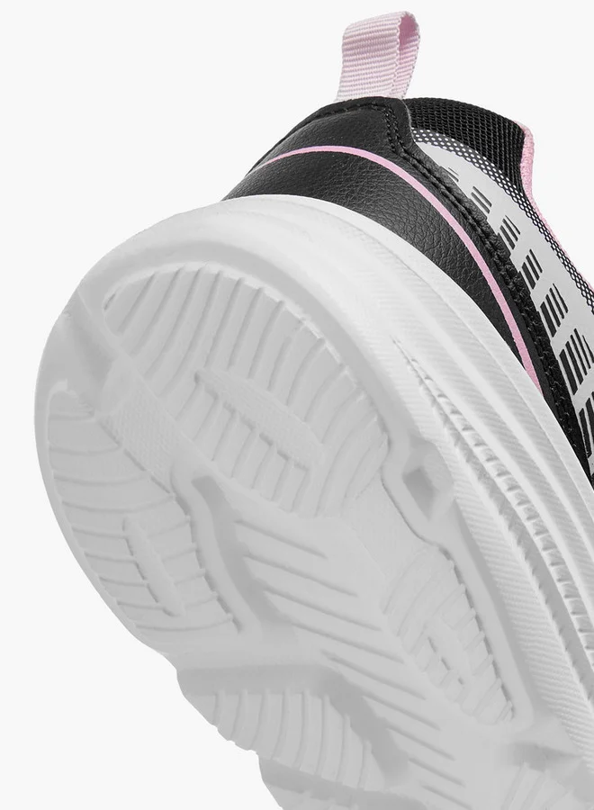 Kappa Girls' Printed Sports Shoes with Hook and Loop Closure