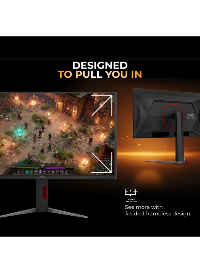 AOC Q27G4SD Gaming Monitor 27-inch QHD 2560×1440, QD-OLED, 360Hz Refresh Rate, 0.03ms Response Time, DisplayHDR True Black 400, Adaptive Sync, HDMI 2.1, Black & Red Black - Image 5