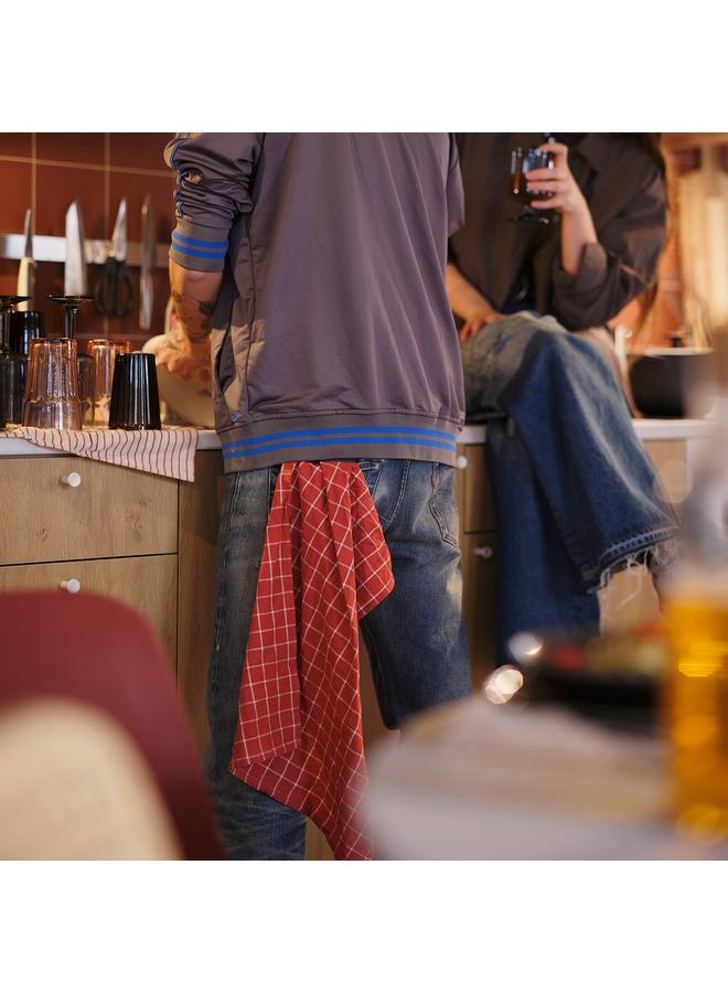 erorex Tea towel, red/beige striped, 45x60 cm - Image 4