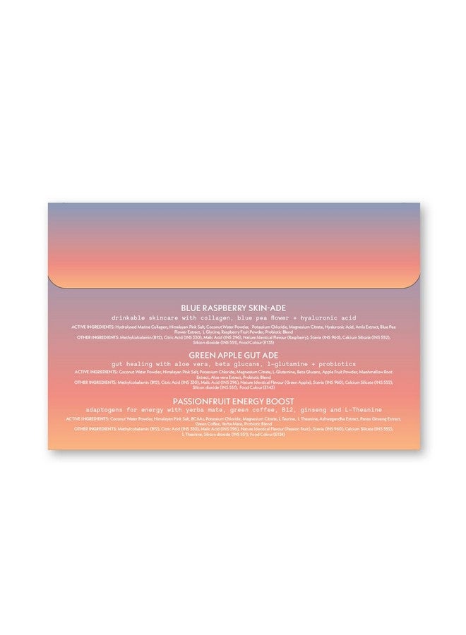 Atmosphere Studio Atmosphere Electrolyte Powder Sampler Pack, 3 Sachets (23 Grams), Green Apple Gut Ade (1 sachets) | Blue Raspberry Skin-Ade (1 sachets) | Passionfruit Energy Boost (1 sachet) - Image 4