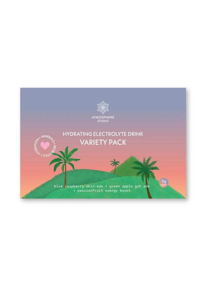 Atmosphere Studio Atmosphere Electrolyte Powder Sampler Pack, 3 Sachets (23 Grams), Green Apple Gut Ade (1 sachets) | Blue Raspberry Skin-Ade (1 sachets) | Passionfruit Energy Boost (1 sachet) - Image 1