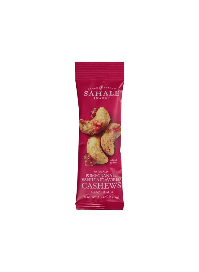 2398773 Sahale Snacks Nuts Pomegranate Vanilla Flavored Cashews 1.5 Oz.