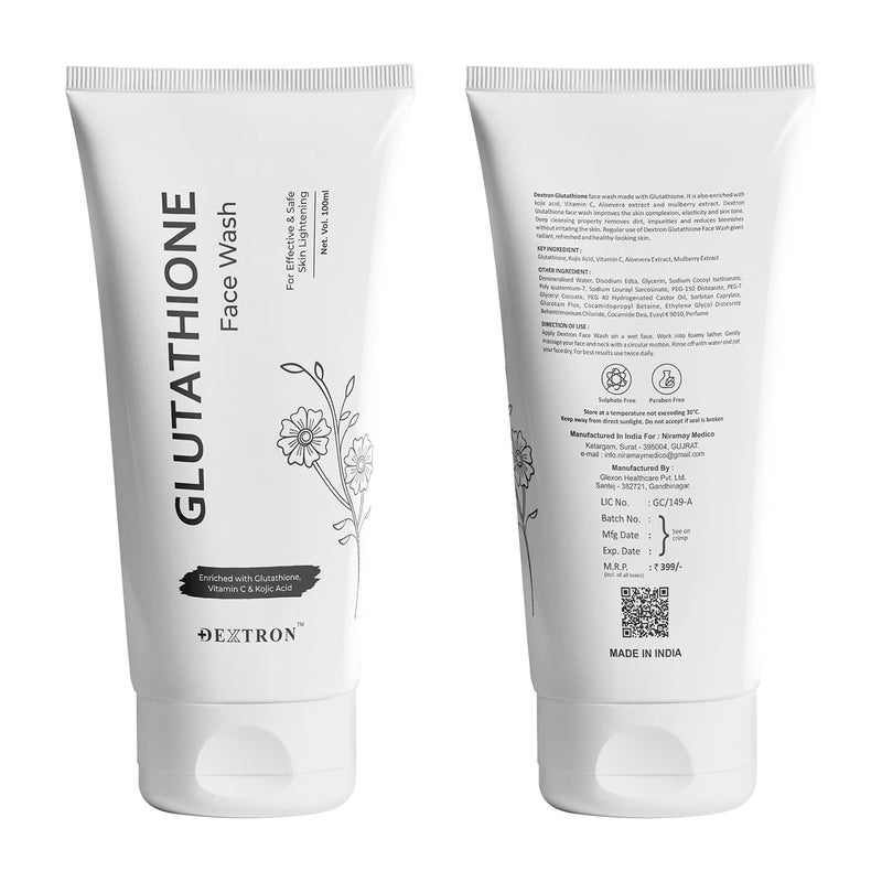 Dextron Glutathione Skin Lightening Soap Face Wash Kit For All Skin Types Skin Care Combo Set Face Wash Haldi Chandan Soap - Image 2