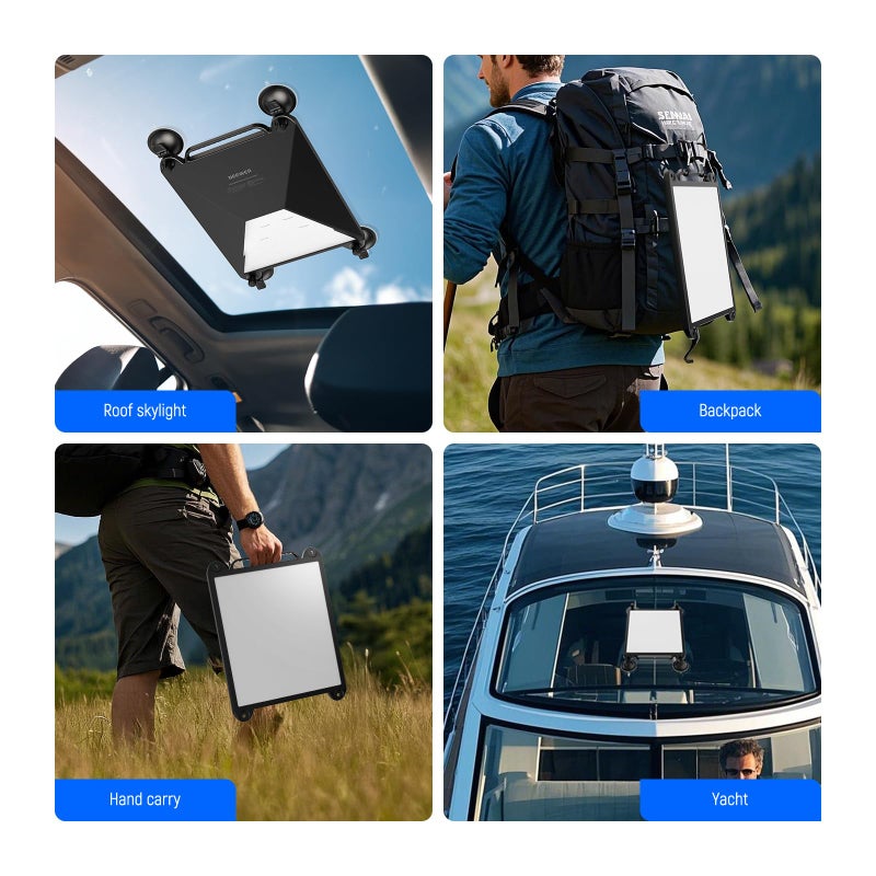 Neewer NEEWER Suction Cup Mount for Car Compatible with Starlink Mini， 2 in 1 Satellite Mounting Kit & Protective Silicone Case with Strong Suction Cups for Car Window， Sunroof， RVs， Boat and Road Trip， ST91 - Image 2