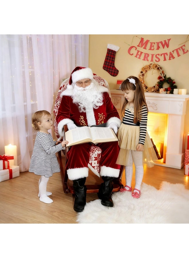 TAPIT Santa Claus Set 7PCS Christmas Cosplay Costumes for Adults Unisex Role-Playing Costumes Including Jacket Pants Hat Belt And Shoe Covers - Image 5