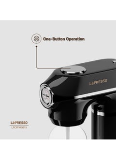 LePRESSO Sparkling Water Maker 1L with One Capsule Pressure Meter / Efficient Carbonation / Adjustable Fizz Pressure / One-Button Operation - Black  - Image 3