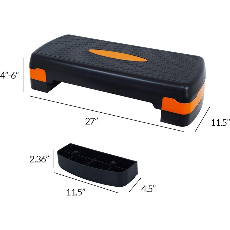 Fitvids Adjustable Workout Aerobic Stepper Step Platform Trainer, 27-Inch, Multiple Colors - Image 3