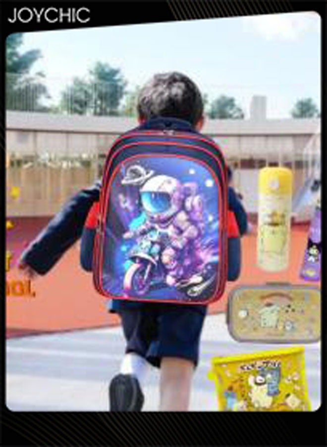 Joychic حقيبة ظهر مدرسية كبيرة السعة بنمط رائد فضاء مصنوعة من قماش أكسفورد مقاومة للماء ومقاومة للاهتراء وخفيفة الوزن مع أحزمة قابلة للتعديل لطلاب المرحلة الابتدائية - Image 3