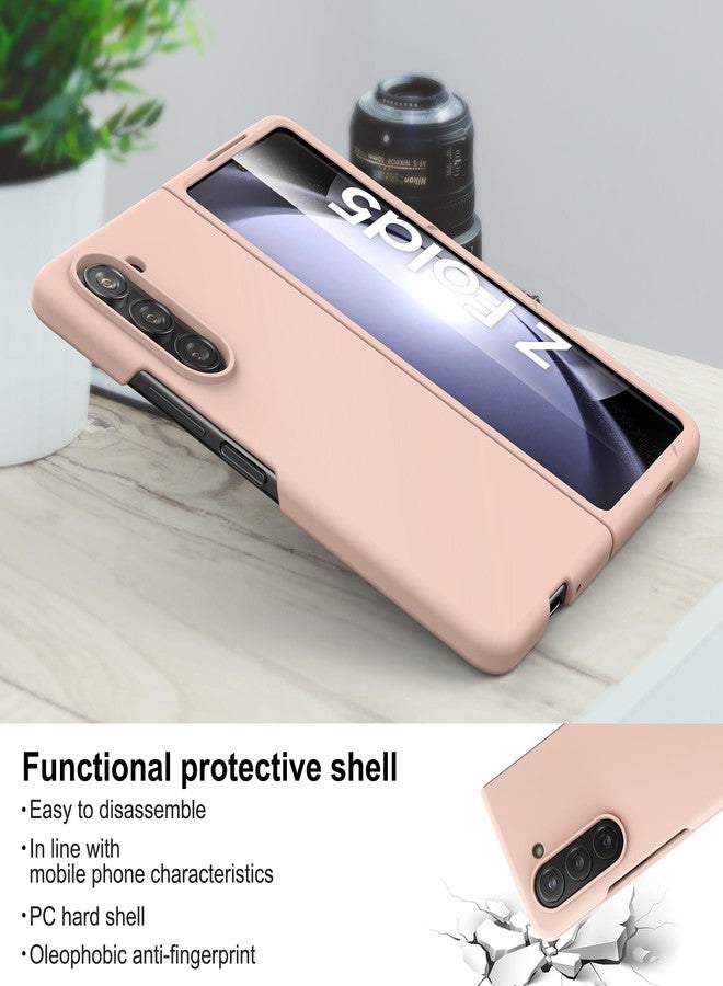 Foluu Slim Fit Case for Samsung Galaxy Z Fold 5 Case, with Front Built-in Screen Protector, Ultra Thin Matte PC Protective Cover for Samsung Galaxy Z Fold5 5G 2023 (Pink) - Image 5