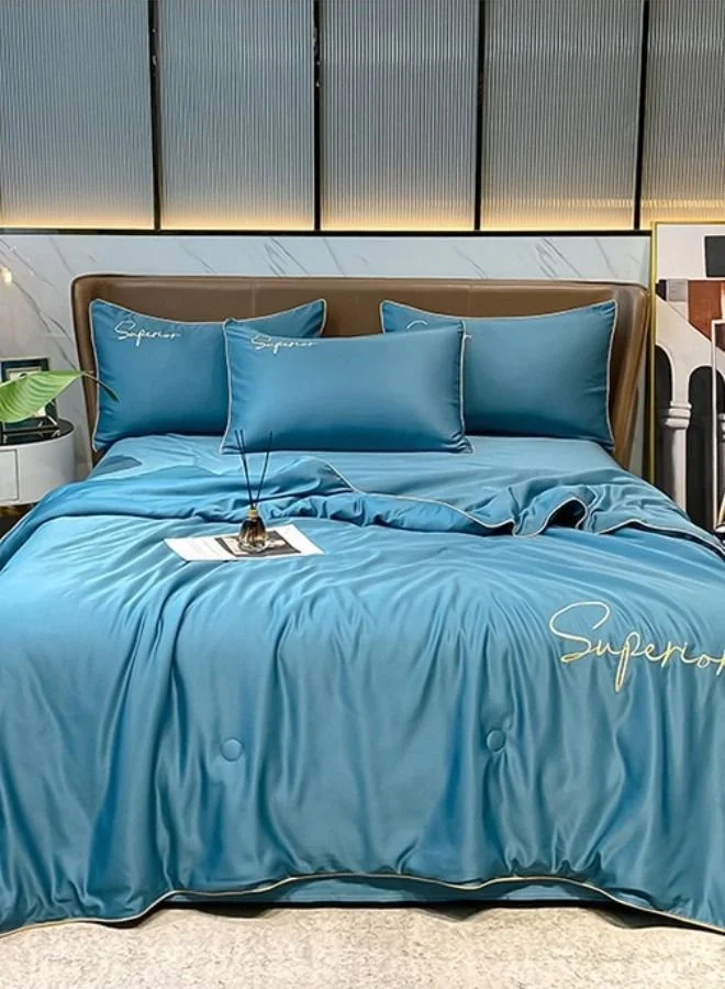 Sharpdo Sharpdo 4Pcs Summer Quilt Set, Air Conditioner Thin Comforters, with 1 Quilt Cover 180*220cm, Section for All-Season