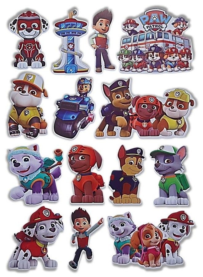 UNIq Paw Patrol Kids Sticker Set � 12 Waterproof Vinyl Cartoon Stickers for Scrapbook Laptop Wall Bottle Party Gifts - Image 1
