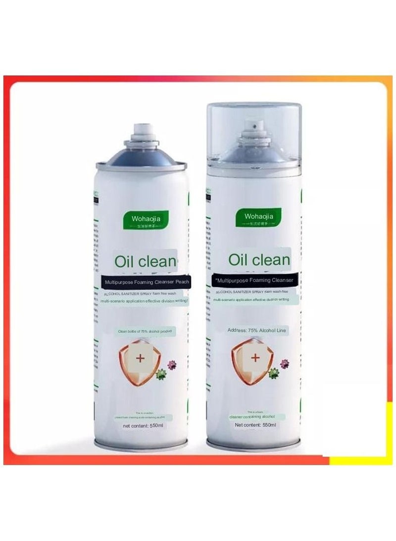 DubaiGallery Multifunctional foam cleaner for kitchen oil stain removal, household appliances, gas stove , outside of automobiles, motorcycles & yachts Sanitizer Spray oil stain cleaner 550ml  - Image 2