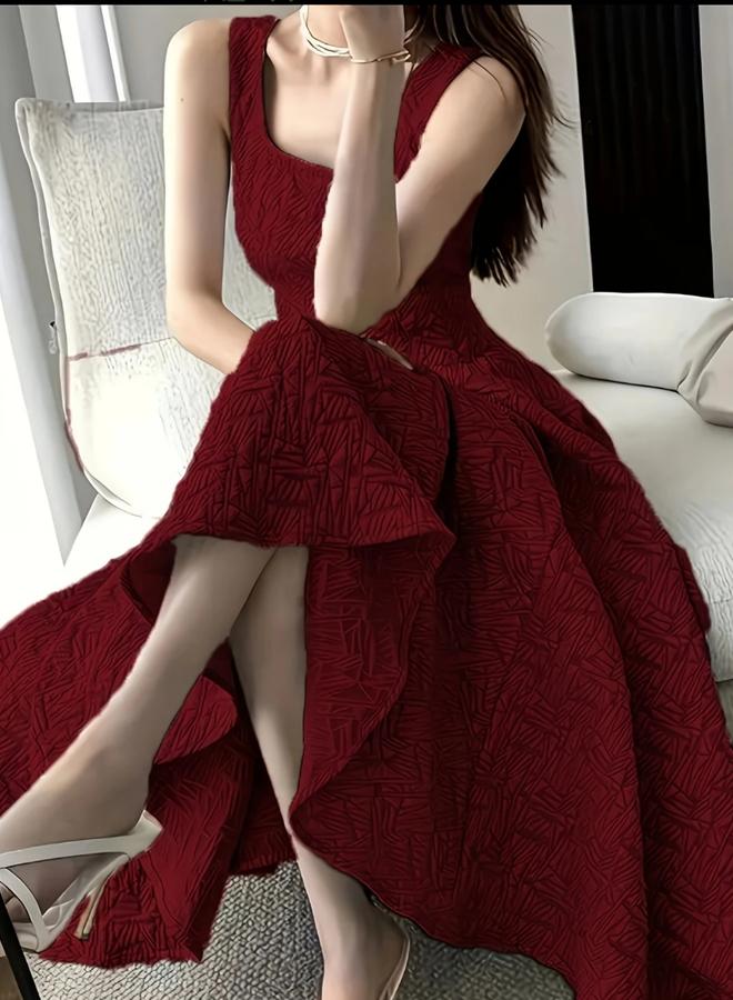 Take Two Plus Size Jacquard A-Line Midi Dress - Image 5