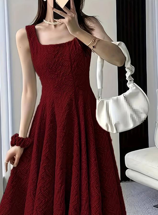 Take Two Plus Size Jacquard A-Line Midi Dress - Image 3