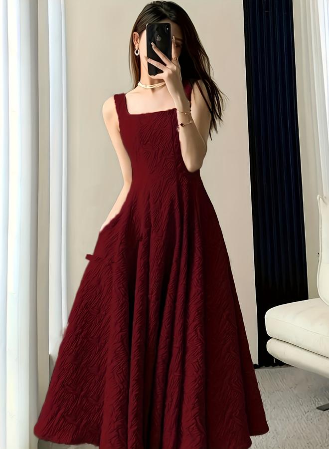 Take Two Plus Size Jacquard A-Line Midi Dress - Image 1