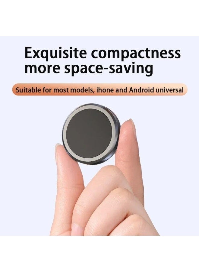 Denx Universal magnetic phone holder for steering wheel, 360-degree rotation, gravity link, car mount made of stable, anti-vibration alloy material. - Image 2