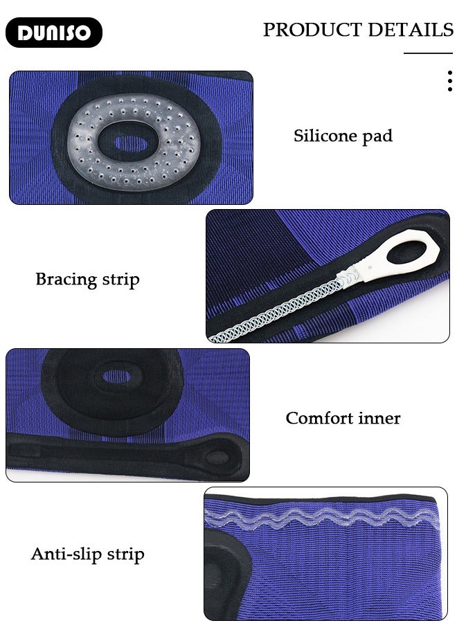 DUNISO 1PCS Professional Knee Brace,Knee Pads for Pain Relief,Basketball Knee Pads Volleyball Knee Pads for Women Men Wrestling Knee Pads Wrestling Gear,Knee Pads for Running,Meniscus Tear,ACL,Arthritis,Joint Pain Relief - Image 2