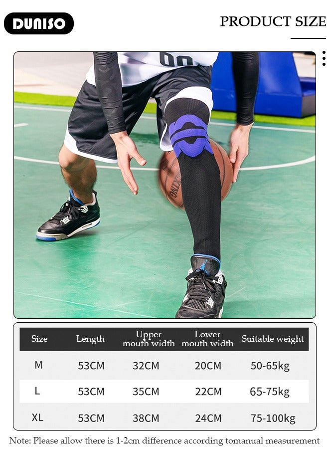 DUNISO 1PCS Professional Knee Brace,Knee Pads for Pain Relief,Basketball Knee Pads Volleyball Knee Pads for Women Men Wrestling Knee Pads Wrestling Gear,Knee Pads for Running,Meniscus Tear,ACL,Arthritis,Joint Pain Relief - Image 4