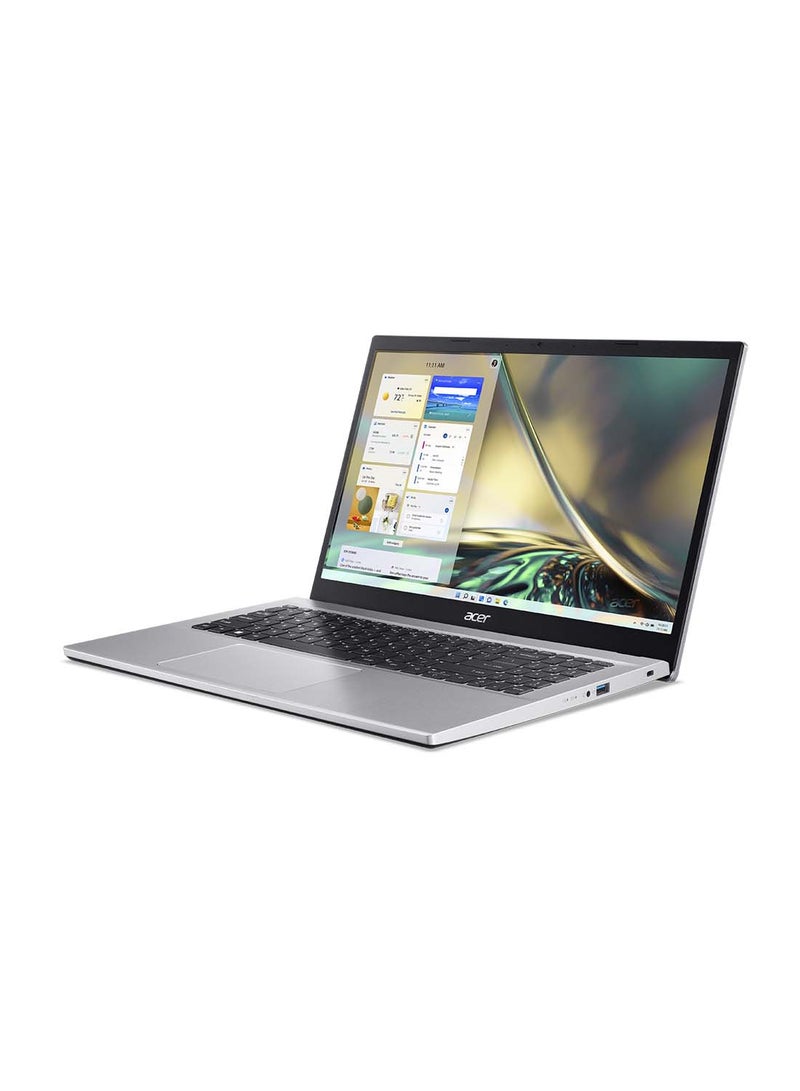 Acer Aspire 3 A314 Notebook With 14-Inch Display, AMD Ryzen 7-5700U Octa Core Up To 4.30GHz/16GB DDR4 RAM/512GB SSD Storage/AMD Radeon Graphics/Windows 11 Home English/Arabic Pure Silver English/Arabic Pure Silver - Image 3