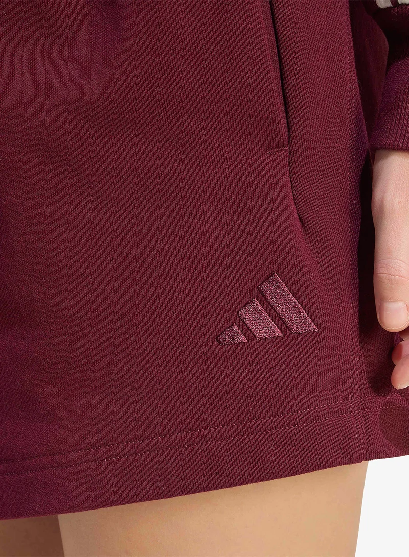Adidas MAROON 4" 4" Small Logo Shorts for Women | Best Price UAE