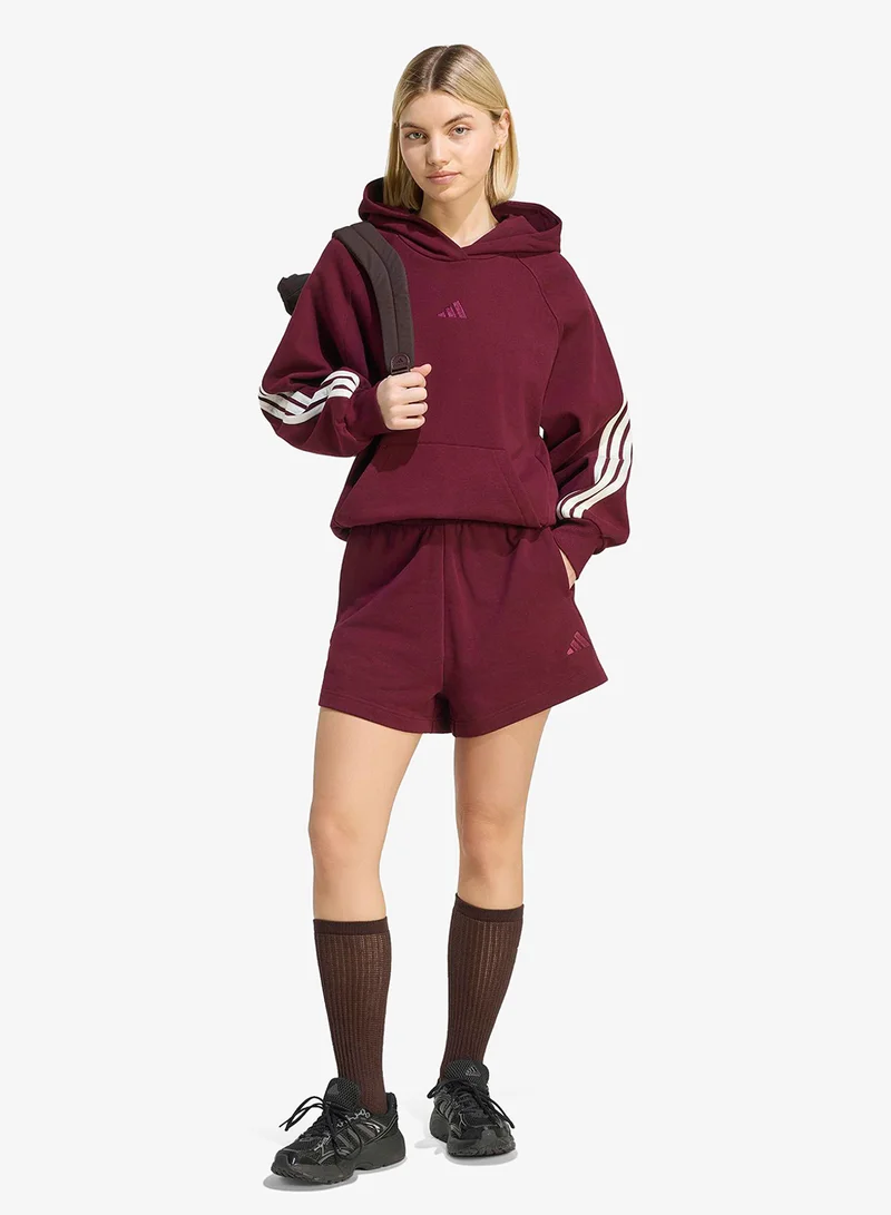 Adidas MAROON 4" 4" Small Logo Shorts for Women | Best Price UAE
