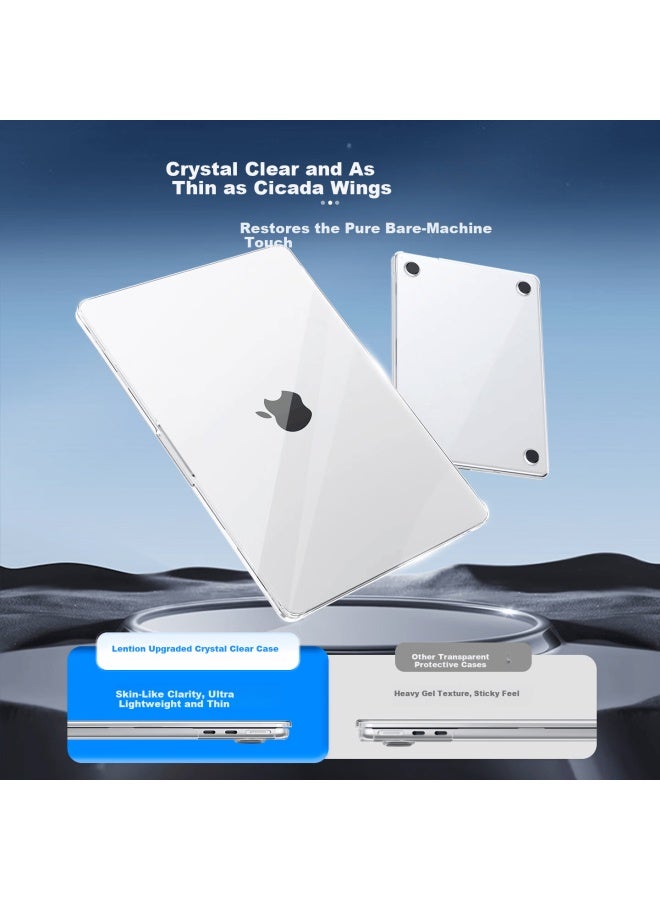 Lention Apple Macbook Air 13.6 M3 Ultra-thin Crystal Clear Laptop Case Edition Scratch-resistant Durable Anti-yellowing Protective Cover - Image 3