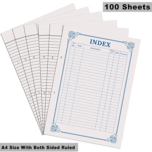Lakeer A4 Ruled White Project Sheets Loose Leaf Filler Paper, 100 Sheet, 11.3 x 8.7 Inch, (Both Side Ruled), for Art & Craft, Project, Presentation, Etc, - Image 2