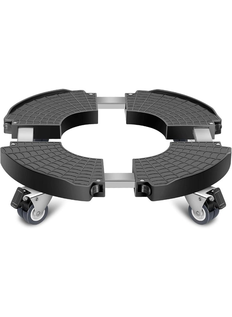 NANAO Plant Caddy with Wheels Heavy Duty, 15-21" Adjustable Plant Stand with Wheels, Large Plant Dolly Cart for Vertical Garden Tower, Vertical Planters, Patio Umbrella Base, Plant Pots, Trash Can - Image 1