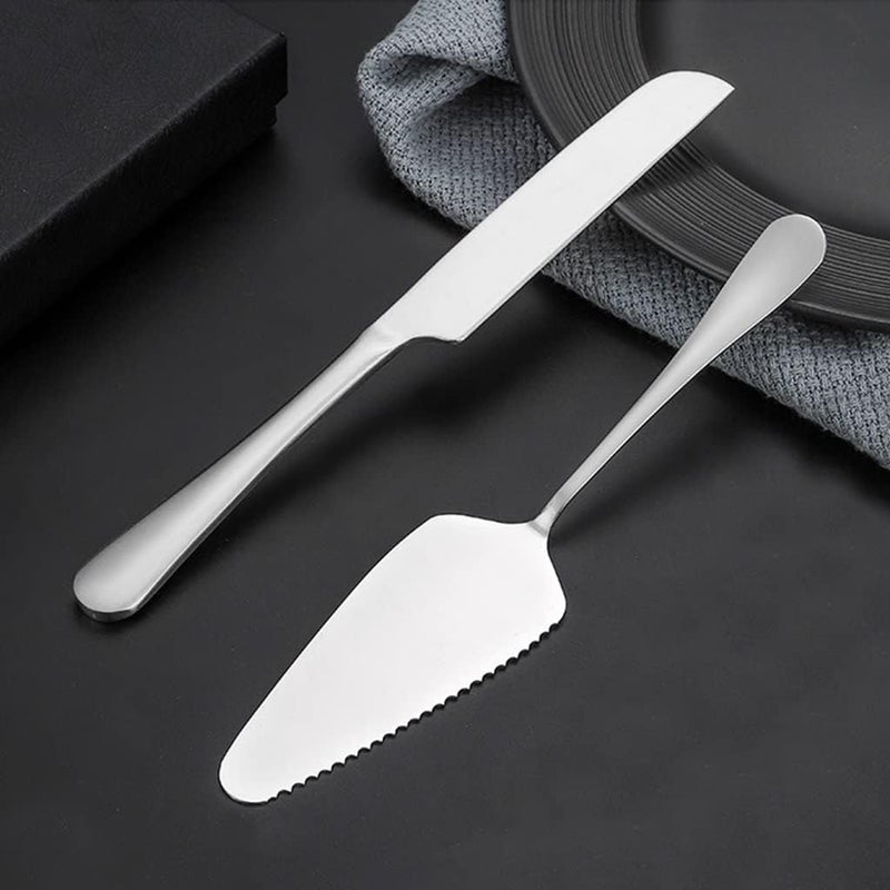 ANIDRA ANIDRACake Cutting Knife Set, Elegant Stainless Steel Cake Knife and Cake Server Set, Cake Cutter and Pie Spatula for Birthday Anniversary Christmas Gift Set of 2 - Image 5
