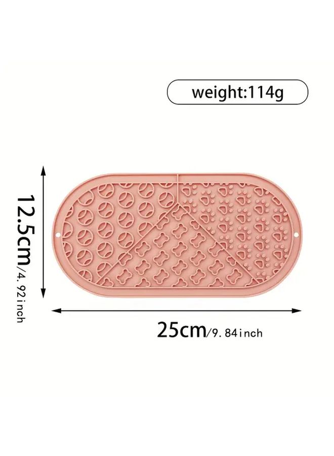 Random Color Oval Pet Licking Mat Slow Feeder Pad With Suction Cups Non Slip Anti Choke - Image 2