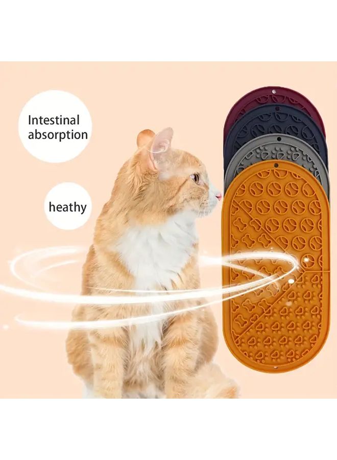 Random Color Oval Pet Licking Mat Slow Feeder Pad With Suction Cups Non Slip Anti Choke - Image 3