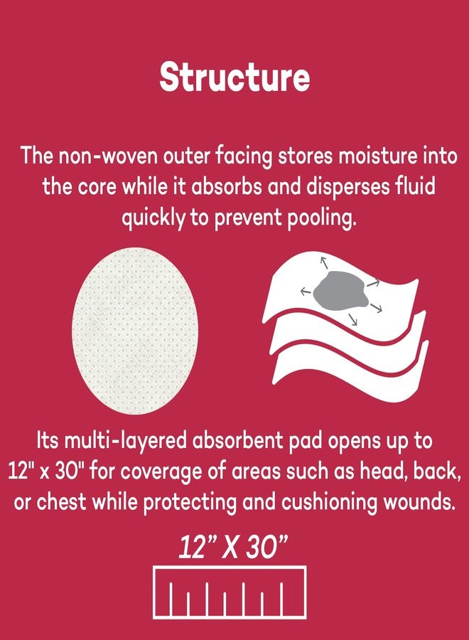 Dealmed 12" x 30" Multi-Trauma Dressing - Sterile Emergency Oversized Pad, Superior Absorbency, Protection and Padding, Wound Care Product for First Aid Kit (Pack of 5) - Image 5
