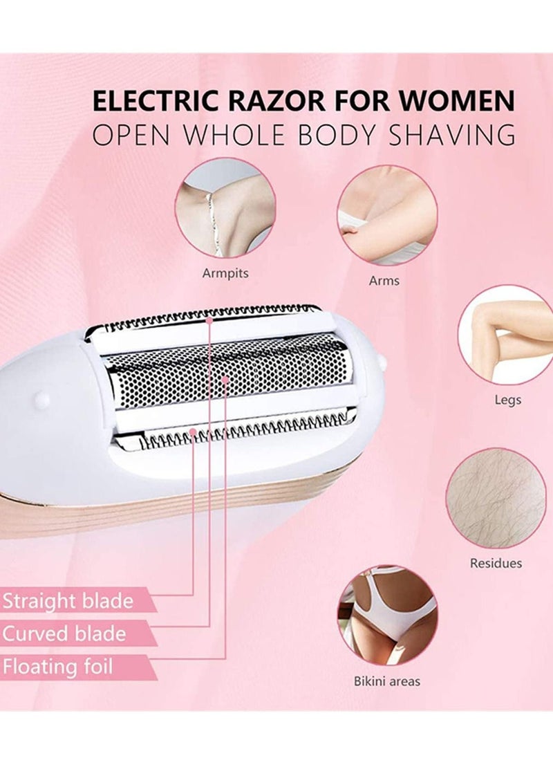 Electric Hair Removal Epilator, Portable Waterproof Painless Electric Hair Shaver, USB Rechargeable Lady Cordless Depilator, Bikini Trimmer Wet and Dry Use for Arm Bikini Leg Underarm - Image 3