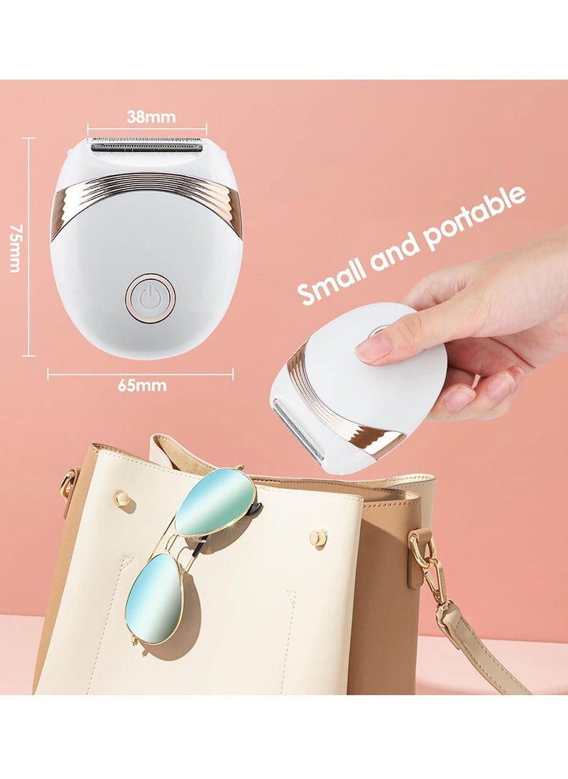 Electric Hair Removal Epilator, Portable Waterproof Painless Electric Hair Shaver, USB Rechargeable Lady Cordless Depilator, Bikini Trimmer Wet and Dry Use for Arm Bikini Leg Underarm - Image 4