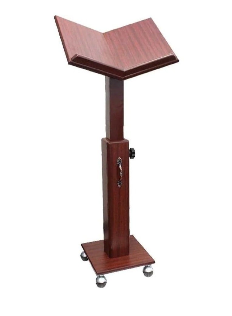 A movable wooden Qur’an stand adjustable 95 cm Brown - Image 2