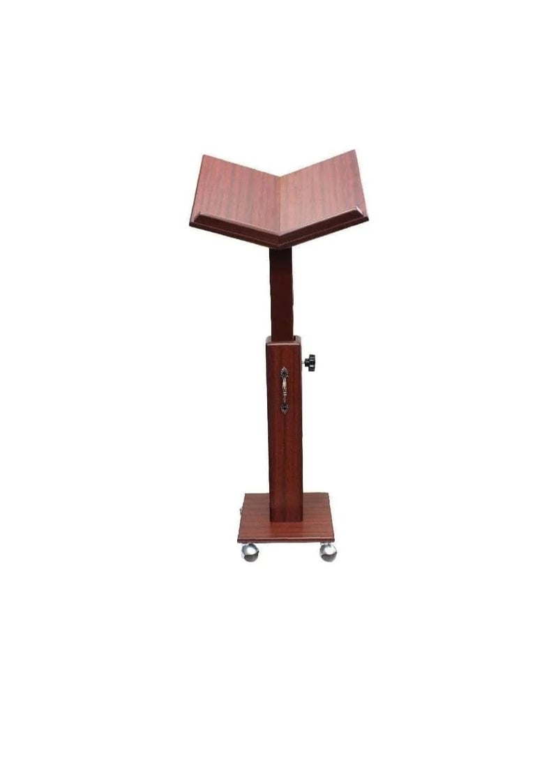 A movable wooden Qur’an stand adjustable 95 cm Brown - Image 3