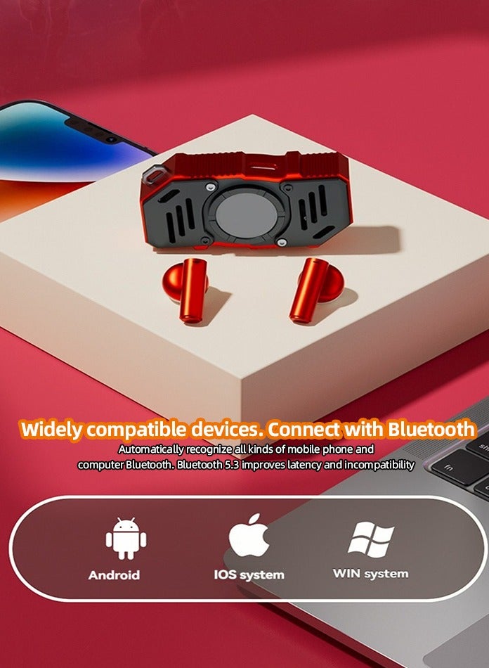 يفيي سماعات أذن EFFIE TMS-02 Spinner TWS اللاسلكية بتقنية البلوتوث | صوت ستيريو عالي الدقة، بلوتوث 5.3، تقليل الضوضاء، ألعاب منخفضة الكمون، عمر بطارية طويل، علبة شحن محمولة - Image 1