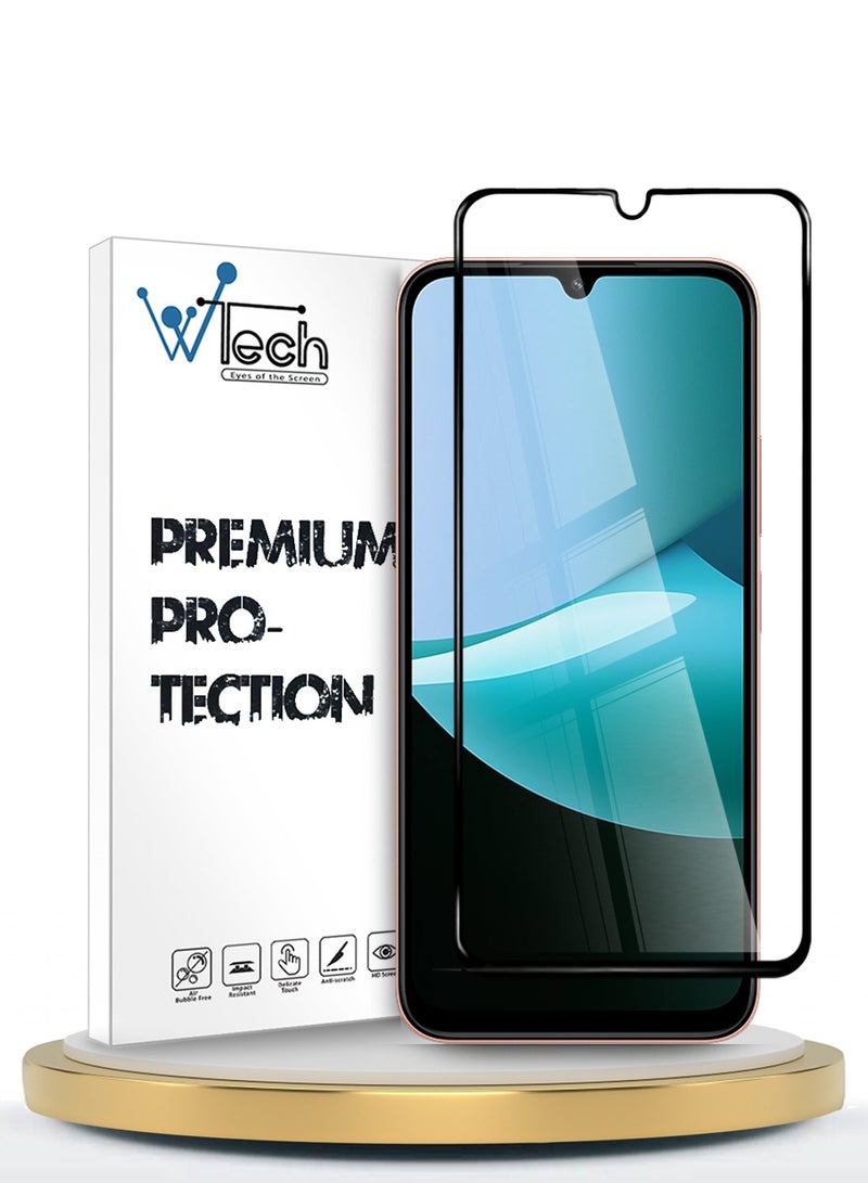 Wtech Xiaomi Redmi 15C 4G/5G 2025 Premium E2E Series Full Glue Full Cover Tempered Glass Screen Protector (MSGECN) - Clear/Black - Image 1