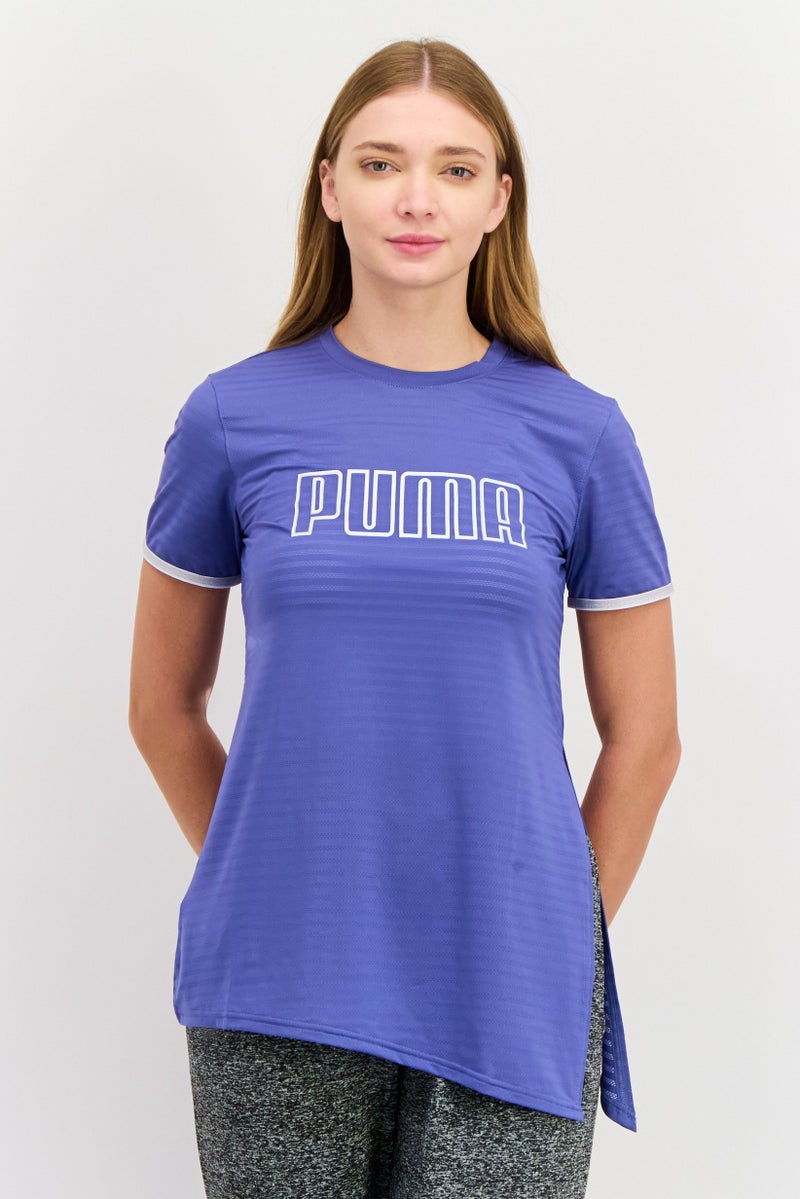 PUMA Women Sportswear Fit Short Sleeve Training T-Shirt, Blue - Image 1
