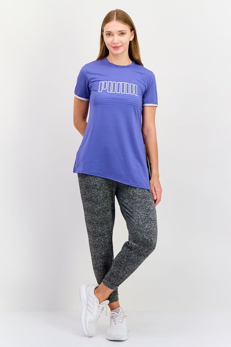 PUMA Women Sportswear Fit Short Sleeve Training T-Shirt, Blue - Image 3