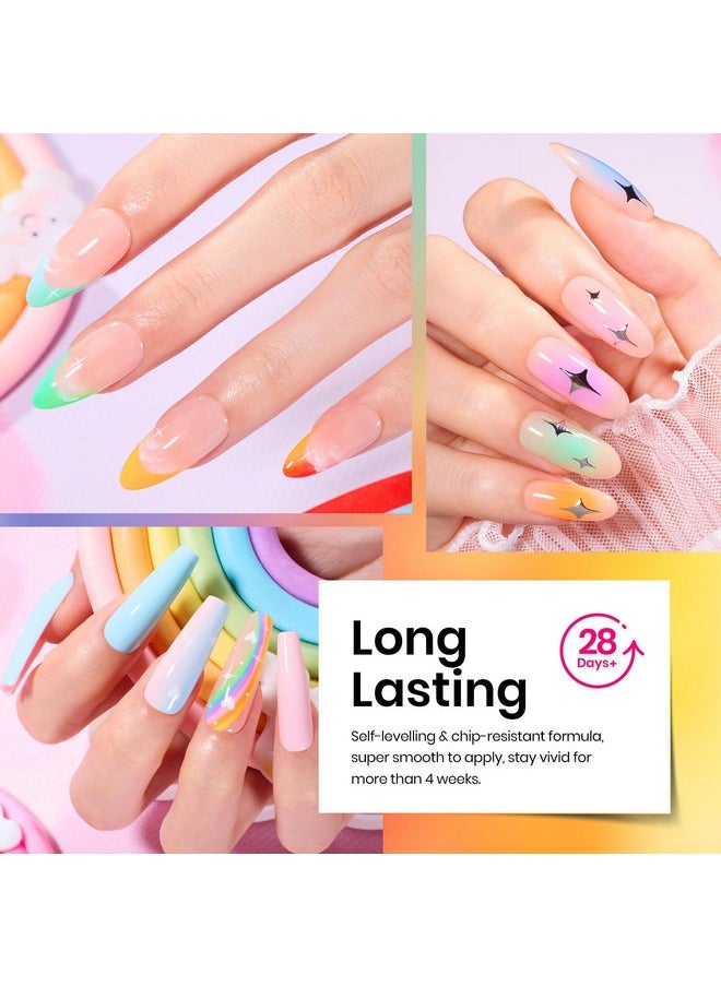 beetles Gel Polish - beetles Gel Polish Nail Set 23 Pcs 20 Colors Rainbow Summer Collection Green Pink Blue Glitter Nude Manicure Kit Valentine's Day Gift for Women with 3Pcs Base Matte & Glossy Top Coat Uv Lamp Needed - Image 1