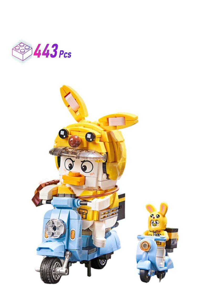 443pcs Takeaway Duck Model Set Building Blocks Creative Diy Assembly Simulation Building Assembly Toys Children Adult Home Furnishings  - Image 1