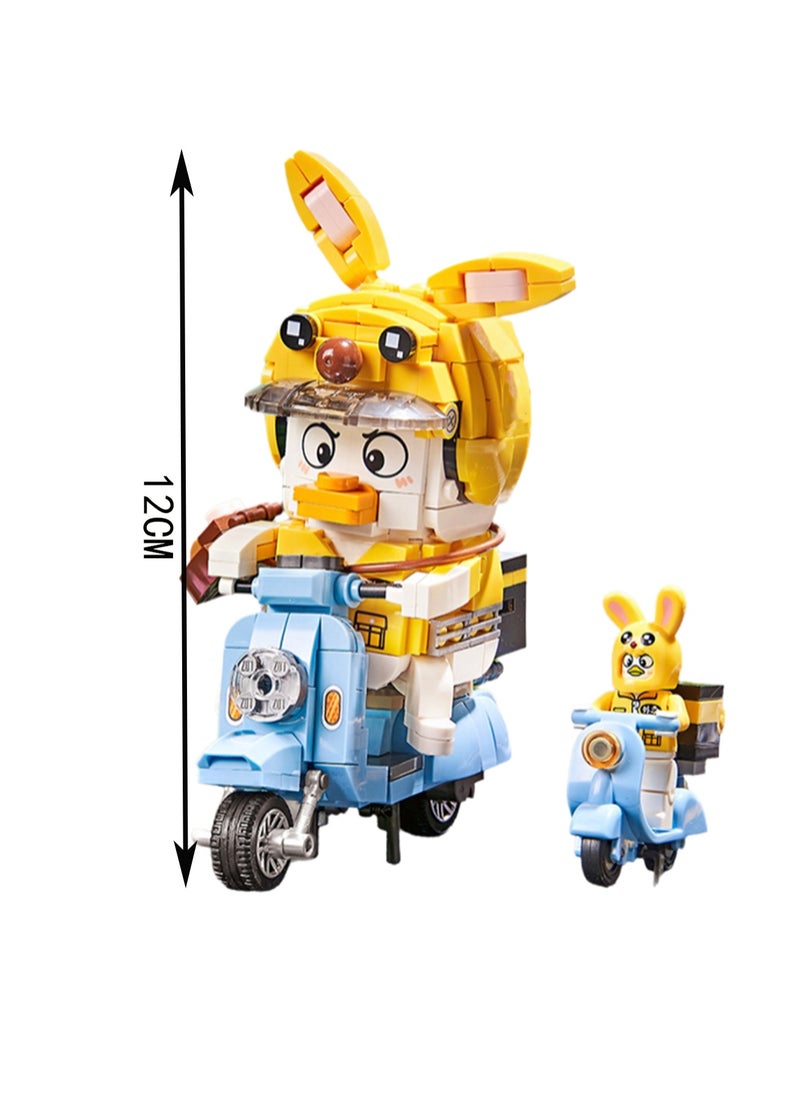 443pcs Takeaway Duck Model Set Building Blocks Creative Diy Assembly Simulation Building Assembly Toys Children Adult Home Furnishings  - Image 2