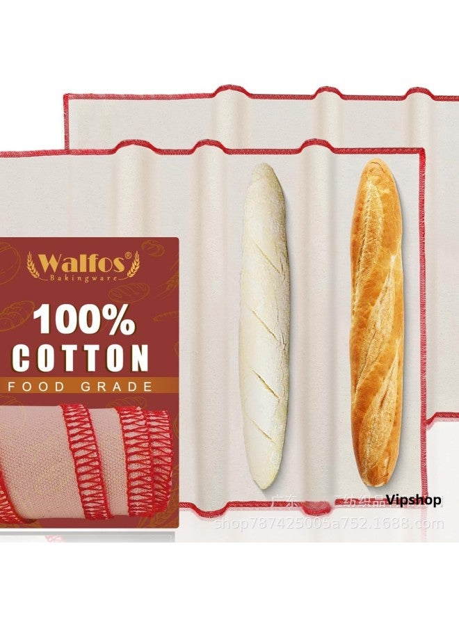 Professional Proofing Cloth Oversized Baker's Dough Placemat Cotton Baguette Non-stick Fermented Cloth-Dimensions:36*45cm - Image 1