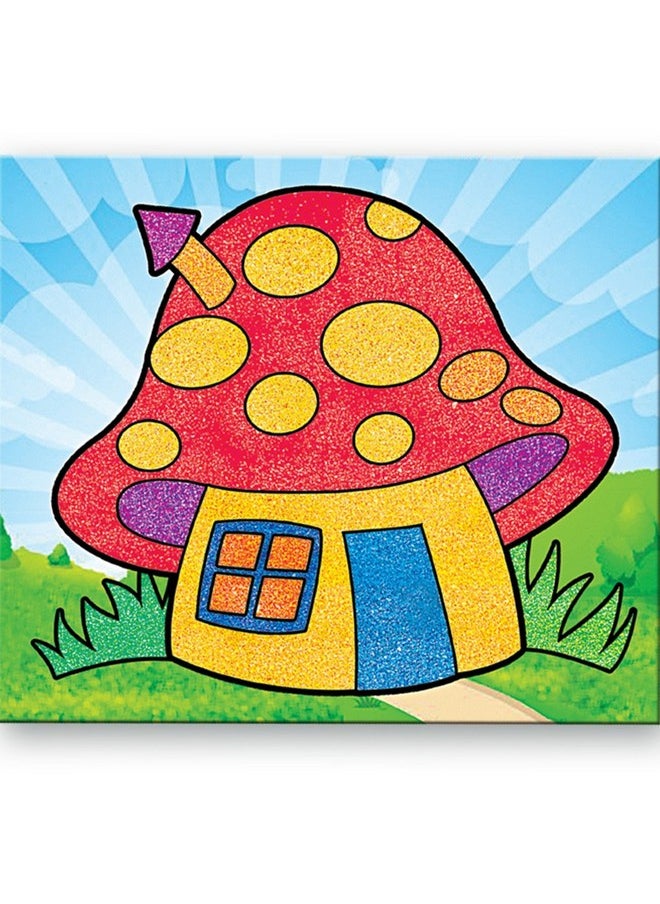 ToyKraft - : Sand Art Kit House Sand Art Games Art Kit For Kids Games For Kids Ages 712 Gift For Girls Boys Ages 712 Fantasy Homes - Image 1