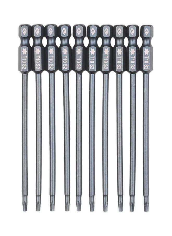 NIBEMINENT - 10-Piece Security Torx Bit Set Grey - Image 1